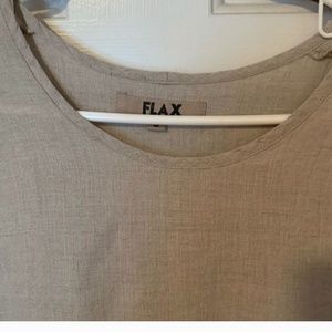 Flax natural linen top sz S